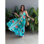 Vestido Longo Briana ESTAMPADO VERDE AGUA