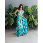Vestido Longo Briana ESTAMPADO VERDE AGUA