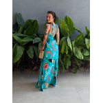 Vestido Longo Briana ESTAMPADO VERDE AGUA
