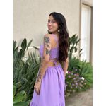 Vestido Longo Eliana Aberto nas Laterais LILAS