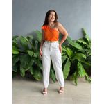 Blusa Nula Manga Poli LARANJA