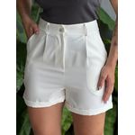 Shorts Alfaiataria Analia Barra Dobrada OFF WHITE