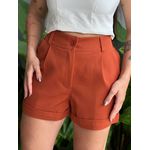 Shorts Alfaiataria com Elástico no Cós TERRACOTA