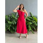 Vestido Midi Clara Nula Manga VERMELHO