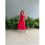 Vestido Midi Clara Nula Manga VERMELHO