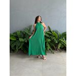 Vestido Longo Luisa Frente Única VERDE BANDEIRA