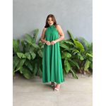 Vestido Longo Luisa Frente Única VERDE BANDEIRA