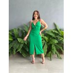 Vestido Poliana Midi em Alfaiataria VERDE BANDEIRA