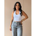 BLUSA CROPPED FRENTE ÚNICA BRANCA