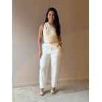 Body Nula Manga em Renda CREME