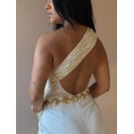 Body Nula Manga em Renda CREME