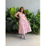 Vestido Midi Dafne em Laise ROSA BEBE