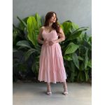 Vestido Midi Dafne em Laise ROSA BEBE