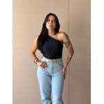 Cropped Alongado Nula Manga PRETO