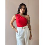 Cropped Alongado Nula Manga VERMELHO