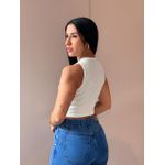 Regata Cropped com Aplicação de Ilhós OFF WHITE