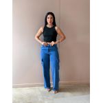 Regata Cropped com Aplicação de Ilhós PRETA