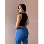 Regata Cropped com Aplicação de Ilhós PRETA