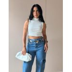 Cropped Virginia em Malha Canelada OFF WHITE