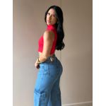 Cropped Virginia em Malha Canelada VERMELHO