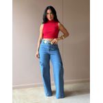 Cropped Virginia em Malha Canelada VERMELHO