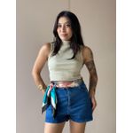 Cropped Virginia em Malha Canelada BEGE