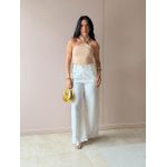 Blusa Frente Única Vivi com Detalhe de Ferragem BEGE