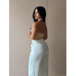 Blusa Frente Única Vivi com Detalhe de Ferragem BEGE