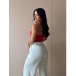 Blusa Frente Única Vivi com Detalhe de Ferragem VERMELHA