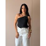 Blusa Grazi Nula Manga com Ferragem PRETO