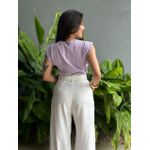 Blusa Muscle Tee em Malha Ribana LILÁS