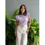 Blusa Muscle Tee em Malha Ribana LILÁS
