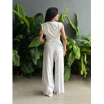 Blusa Muscle Tee em Malha Ribana OFF WHITE