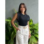 Blusa Muscle Tee em Malha Ribana PRETA