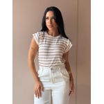 Blusa Muscle Tee LISTRADO BEGE