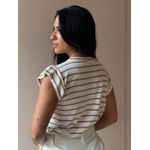 Blusa Muscle Tee LISTRADO BEGE