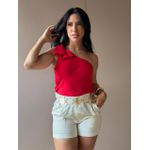 Blusa Nula Manga Pilar VERMELHA