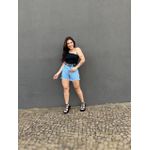 Blusa Nula Manga em Malha Ribana PRETA