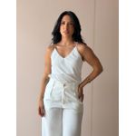 Regata Alças de Brilho OFF WHITE