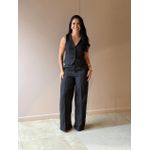 Conjunto Vanessa Colete e Calça em Alfaiataria PRETO