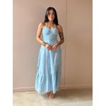 Vestido Midi Laise Perola AZUL CLARO