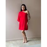 Macaquinho Barbara Nula Manga VERMELHO