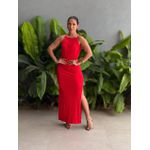 Vestido Longo Costas Nua VERMELHO