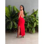 Vestido Longo Costas Nua VERMELHO