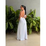 Vestido Longo Cristina Plissado BRANCO