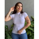 Blusa Canelada Gola Alta BRANCO