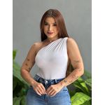 Body Nula Manga em Poliamida BRANCO