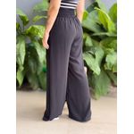 Calça Pantalona com Elástico no cós PRETO