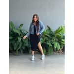 Jaqueta Jeans Botões encapados 101 LAVAGEM MEDIA 