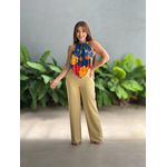 Calça Pantalona Taila em Alfaiataria AMARELO